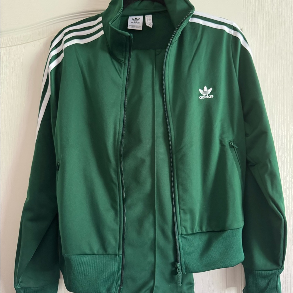 Adidas Forest Green Track Suit with White Accents